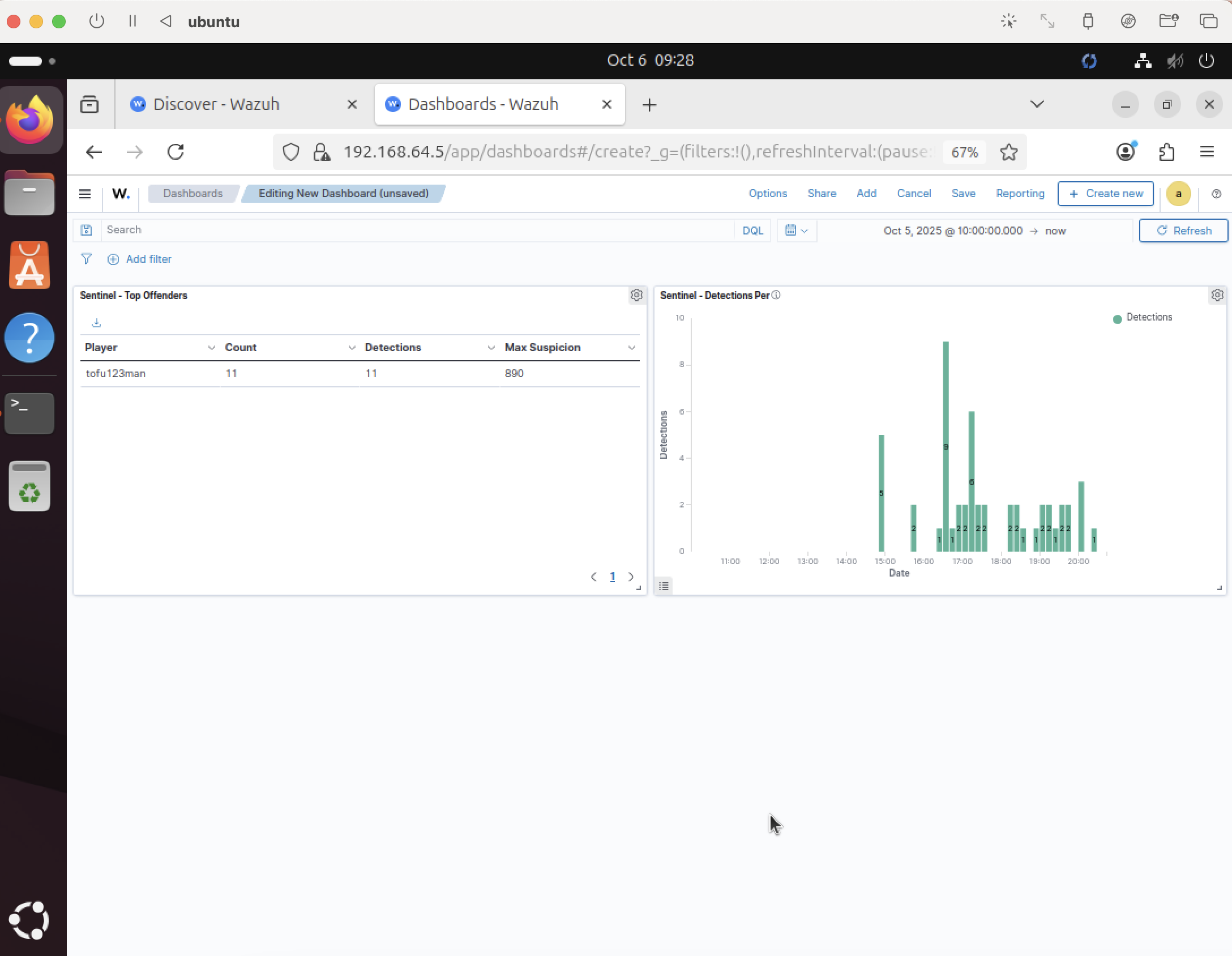 Minecraft X-Ray Detection Dashboard with Wazuh
