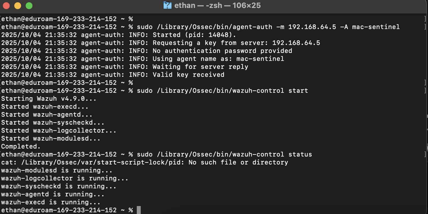 Register Wazuh agent