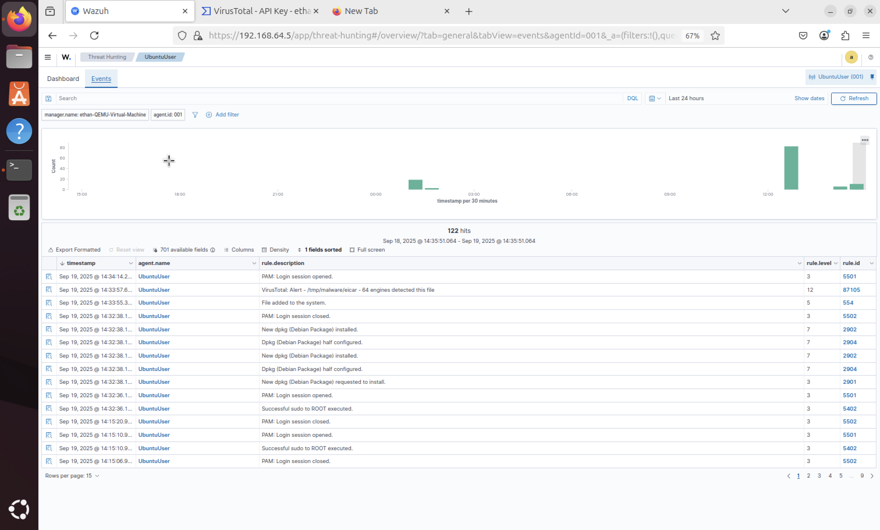 Virus Detection Alert