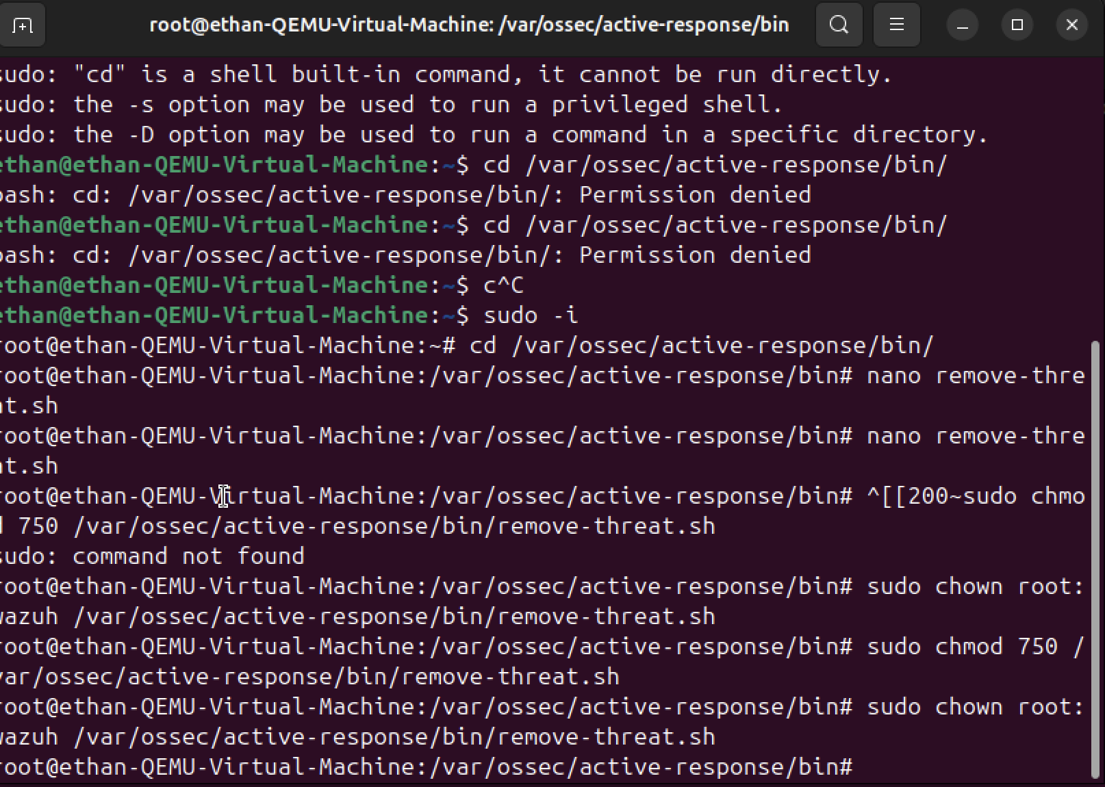 Active Response Configuration